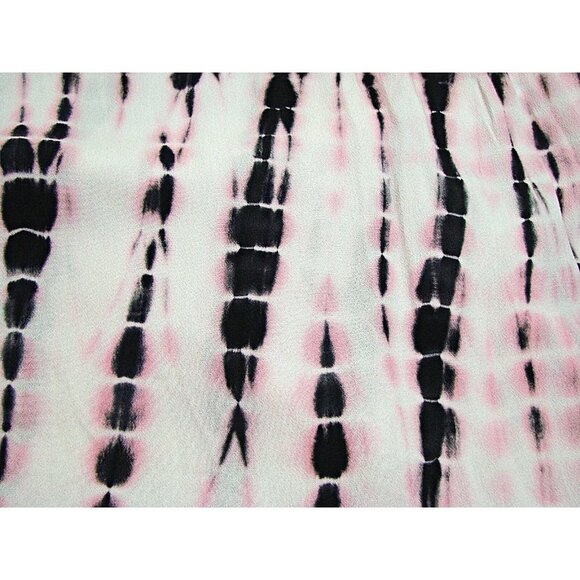 Torrid Sleeveless Flowy Blouse Top Sz 1 Pink Black Tie Dye Key Hole Gold Jewels - Picture 2 of 12